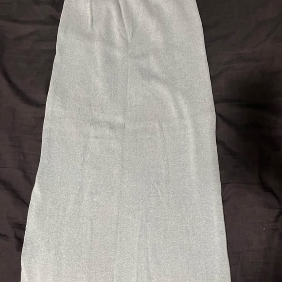 Teal Maxi Skirt WITH Slit - Picture 2 of 3